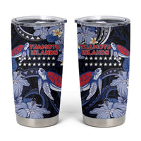 Tuamotu Islands Tumbler Cup Polynesian Pattern With Turtle