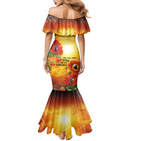 ANZAC Day Red Poppy Family Matching Mermaid Dress and Hawaiian Shirt Honoring The ANZAC Spirit LT05 - Polynesian Pride