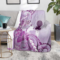 Aotearoa Maori Wahine Blanket Fantail Bird Purple Gold Marble