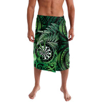 Personalised New Zealand Darts Lavalava Maori Koru Dartboard Green Flame