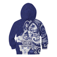 Guam Chief Quipuha Kid Hoodie Polynesian Pattern With Guasali Flowers