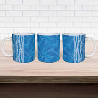 Hawaii Prince Kuhio Ceramic Mug Blue Hawaiian Lau Maia With Leis