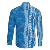 Hawaii Prince Kuhio Family Matching Mermaid Dress and Hawaiian Shirt Blue Hawaiian Lau Maia With Leis LT05 - Polynesian Pride
