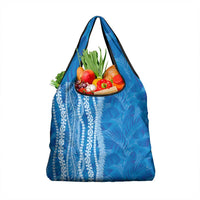 Hawaii Prince Kuhio Grocery Bag Blue Hawaiian Lau Maia With Leis