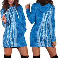 Hawaii Prince Kuhio Hoodie Dress Blue Hawaiian Lau Maia With Leis
