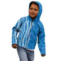 Hawaii Prince Kuhio Kid Hoodie Blue Hawaiian Lau Maia With Leis