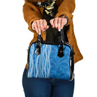 Hawaii Prince Kuhio Shoulder Handbag Blue Hawaiian Lau Maia With Leis