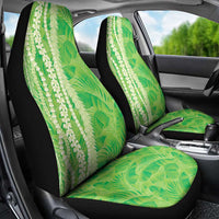 Hawaii Prince Kuhio Car Seat Cover Lime Green Hawaiian Lau Maia With Leis