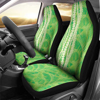 Hawaii Prince Kuhio Car Seat Cover Lime Green Hawaiian Lau Maia With Leis
