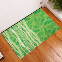 Hawaii Prince Kuhio Rubber Doormat Lime Green Hawaiian Lau Maia With Leis