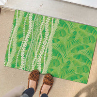 Hawaii Prince Kuhio Rubber Doormat Lime Green Hawaiian Lau Maia With Leis