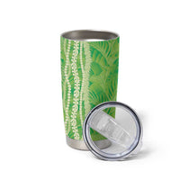 Hawaii Prince Kuhio Tumbler Cup Lime Green Hawaiian Lau Maia With Leis
