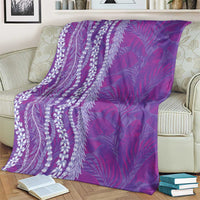Hawaii Prince Kuhio Blanket Violet Hawaiian Lau Maia With Leis