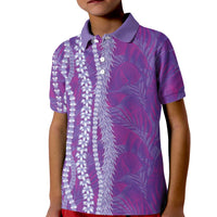 Hawaii Prince Kuhio Kid Polo Shirt Violet Hawaiian Lau Maia With Leis