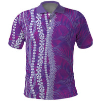 Hawaii Prince Kuhio Polo Shirt Violet Hawaiian Lau Maia With Leis