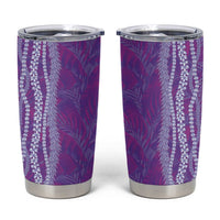 Hawaii Prince Kuhio Tumbler Cup Violet Hawaiian Lau Maia With Leis