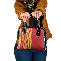 Hawaii Prince Kuhio Shoulder Handbag Red Hawaiian Lau Maia With Leis