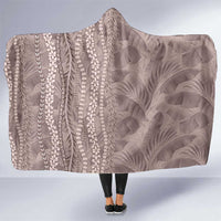 Hawaii Prince Kuhio Hooded Blanket Mocha Hawaiian Lau Maia With Leis