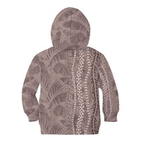 Hawaii Prince Kuhio Kid Hoodie Mocha Hawaiian Lau Maia With Leis
