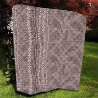 Hawaii Prince Kuhio Quilt Mocha Hawaiian Lau Maia With Leis