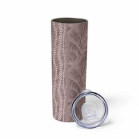 Hawaii Prince Kuhio Skinny Tumbler Mocha Hawaiian Lau Maia With Leis