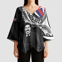 Personalised Hawaii Prince Kuhio Kimono Sleeve Blouse Hawaiian Maile Lei