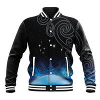 New Zealand Matariki Baseball Jacket Pleiades Star Cluster Blue Galaxy