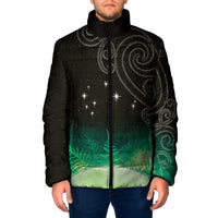 New Zealand Matariki Padded Jacket Pleiades Star Cluster Green Galaxy