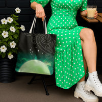 New Zealand Matariki Tote Bag Pleiades Star Cluster Green Galaxy