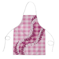 Pink Hawaii Palaka Apron Hawaiian Honohono Lei