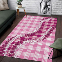 Pink Hawaii Palaka Area Rug Hawaiian Honohono Lei