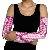 Pink Hawaii Palaka Arm Sleeves Hawaiian Honohono Lei