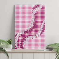Pink Hawaii Palaka Canvas Wall Art Hawaiian Honohono Lei