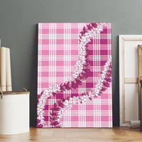 Pink Hawaii Palaka Canvas Wall Art Hawaiian Honohono Lei