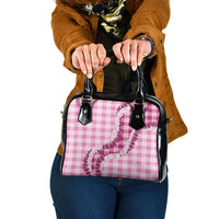 Pink Hawaii Palaka Shoulder Handbag Hawaiian Honohono Lei