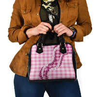 Pink Hawaii Palaka Shoulder Handbag Hawaiian Honohono Lei