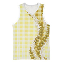 Yellow Hawaii Palaka Basketball Jersey Hawaiian Honohono Lei