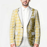 Yellow Hawaii Palaka Blazer Hawaiian Honohono Lei