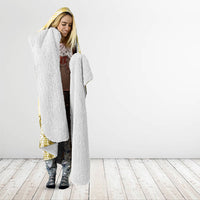 Yellow Hawaii Palaka Hooded Blanket Hawaiian Honohono Lei