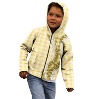 Yellow Hawaii Palaka Kid Hoodie Hawaiian Honohono Lei