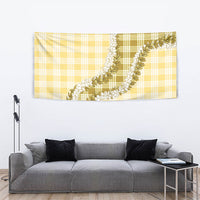 Yellow Hawaii Palaka Tapestry Hawaiian Honohono Lei