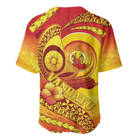 Vanuatu 46 Yia Indipendens Anivesari Baseball Jersey Tamtam Drum With Boar Tusk LT05 - Polynesian Pride