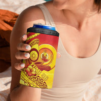 Vanuatu 46 Yia Indipendens Anivesari 4 in 1 Can Cooler Tumbler Tamtam Drum With Boar Tusk LT05 - Polynesian Pride