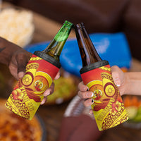 Vanuatu 46 Yia Indipendens Anivesari 4 in 1 Can Cooler Tumbler Tamtam Drum With Boar Tusk LT05 - Polynesian Pride