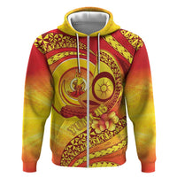 Vanuatu 46 Yia Indipendens Anivesari Hoodie Tamtam Drum With Boar Tusk LT05 - Polynesian Pride