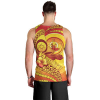 Vanuatu 46 Yia Indipendens Anivesari Men Tank Top Tamtam Drum With Boar Tusk LT05 - Polynesian Pride