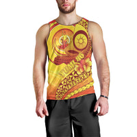 Vanuatu 46 Yia Indipendens Anivesari Men Tank Top Tamtam Drum With Boar Tusk LT05 - Polynesian Pride