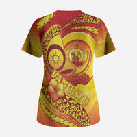 Vanuatu 46 Yia Indipendens Anivesari Scrub Top Tamtam Drum With Boar Tusk LT05 - Polynesian Pride