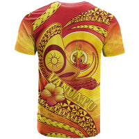 Vanuatu 46 Yia Indipendens Anivesari T Shirt Tamtam Drum With Boar Tusk LT05 - Polynesian Pride