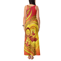 Vanuatu 46 Yia Indipendens Anivesari Tank Maxi Dress Tamtam Drum With Boar Tusk LT05 - Polynesian Pride